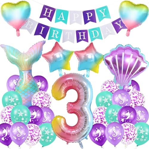 Meerjungfrau Geburtstag Deko 3 Jahre,XXL Regenbogen Zahlen 3 Folien Luftballon,Meerjungfrauen Luftballon 3 Jahre,Geburtstagsdeko Mädchen,Meerjungfrauen Thema Party Set Meerjungfrau Geburtstag Deko 3 Jahre,XXL Regenbogen Zahlen 3 Folien Luftballon,Meerjungfrauen Luftballon 3 Jahre,Geburtstagsdeko Mädchen,Meerjungfrauen Thema Party Set von Huahuanghui