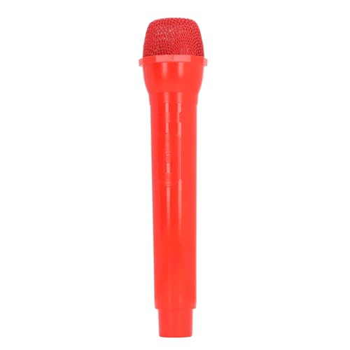 Gefälschtes Mikrofon, Simuliert Sprachübungsmikrofon ABS, Realistisch, Sturzsicher, Sicher für Cosplay-Partys (Rot) von Huairdum