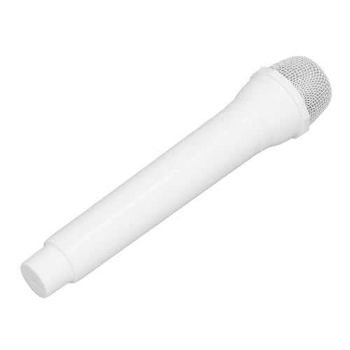 Gefälschtes Mikrofon, Simuliert Sprachübungsmikrofon ABS, Realistisch, Sturzsicher, Sicher für Cosplay-Partys (White) von Huairdum