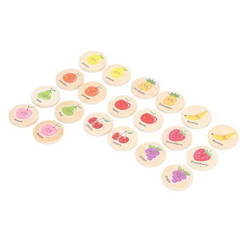 Hölzernes Streichholzspiel, Interessantes Süßes Memory-Matching-Spielzeug 20 Stück für den Kindergarten für zu Hause (Typ 3) von Huairdum
