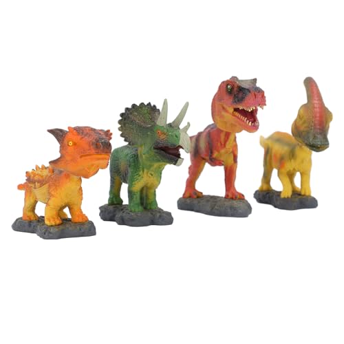 Huairdum Dinosaurier-Spielzeugset, 4-teiliges Dinosaurier-Lernspielzeug mit Schüttelndem Kopf für Jungen und Mädchen von Huairdum