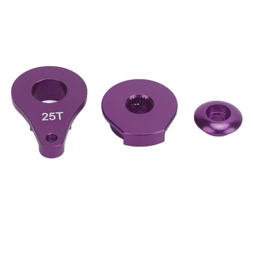 Huairdum Einstellbarer 25T-Servoarm, Schützender Einloch-RC-Car-Lenkarm aus Aluminiumlegierung für 1/10 RC-Car-Spielzeug (Purple) von Huairdum