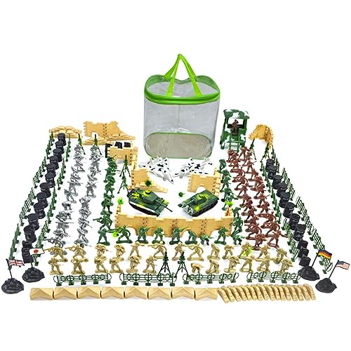 Huamengyuan 250 Stück 250 Stück Armee Männer Soldaten Spielset Mini Soldaten Figuren Spielzeug Set Deluxe Militärspielset mit Soldaten Flugzeugen Hubschraubern Panzern für Jungen Mädchen von Huamengyuan