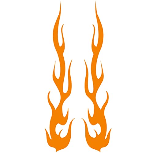 Huamengyuan Aufkleber für Motorrad, Flamme, für Motorradhelm, Feuerwehrhelm, Aufkleber, Persönlichkeit, Auto, für Autos, Fahrräder, Motorräder, LKWs, 20 cm, Gelb von Huamengyuan