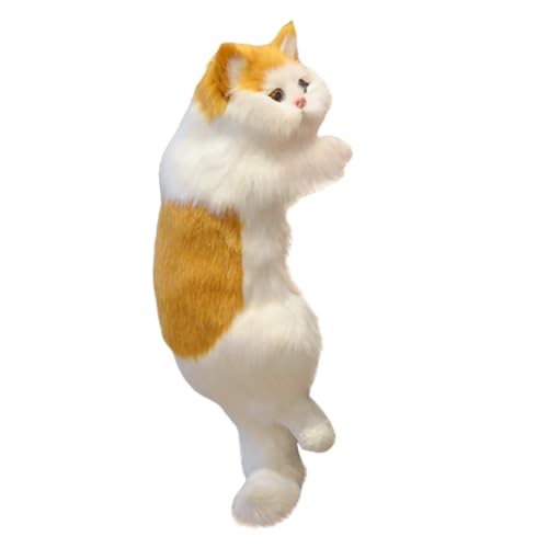 Huamengyuan Katze, Katzen Plüschtier Kuscheltier Flauschige Spielzeug Katze Stofftier für Kuscheltierliebhaber Lebensechte Plüschkatze als Heimverschönerung Realistische kletternde Katzenfigur Huamengyuan Katze, Katzen Plüschtier Kuscheltier Flauschige Spielzeug Katze Stofftier für Kuscheltierliebhaber Lebensechte Plüschkatze als Heimverschönerung Realistische kletternde Katzenfigur von Huamengyuan