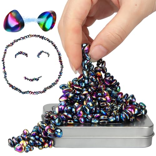Bunt Crack Magnete Magnetsteine Steine 300g (Ungefähr 500 Stück), Stresskiller Magnete Kleine Magnetic Stones Fidget Adhs Spielzeug, Magnet Spiel Steine, Anti Stress Zeitvertreib Geschenkidee von Huanmin