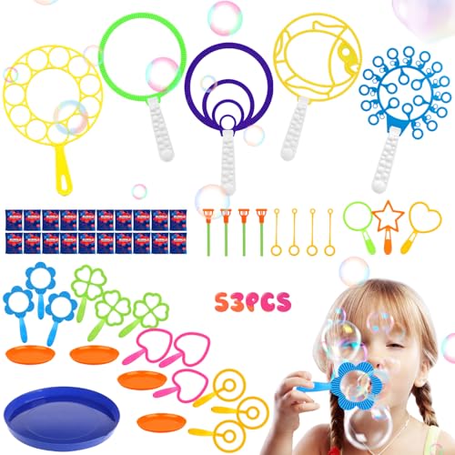 Seifenblasen Set für Kinder 53 Stück Riesenseifenblasen Set, Seifenblasen Hochzeit, Riesen Seifenblasen Stab, Seifenblasen Spielzeug für Kindergeburtstag, Partys, Hochzeit, Bubble Maker Spiele Seifenblasen Set für Kinder 53 Stück Riesenseifenblasen Set, Seifenblasen Hochzeit, Riesen Seifenblasen Stab, Seifenblasen Spielzeug für Kindergeburtstag, Partys, Hochzeit, Bubble Maker Spiele von Huanmin