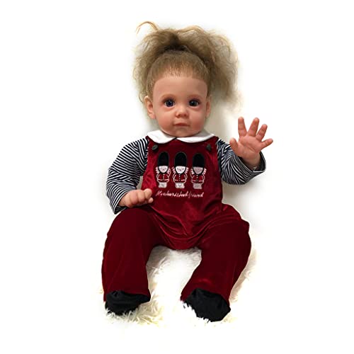 Huaqgu 23'' Puppen Figur Interaktion Spielzeug Weiche Silikon Arme Beine Simulation Für Aussehen Echt Für W/Auge Handgemachte Soft Touch Puppen Schwere Gewicht Kind Geburtstag von Huaqgu