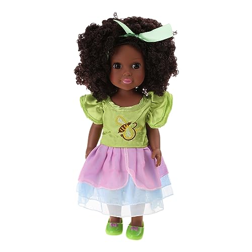 Huaqgu 35 cm Baby Junge Mädchen Für Afroamerikanisches Kleinkind Realistische Schwarze Haut Weich Spielzeug Puppenhaus Zubehör Und Familie von Huaqgu