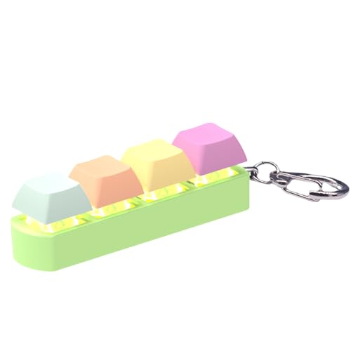 Huaqgu 4-Tasten Tastatur Schlüsselanhänger Umweltfreundliches Stressabbau Spielzeug Geeignet Für Schlüsseltaschen Und Rucksäcke Schatzkiste Schlüsselanhänger Geldbörse Schlüsselanhänger Clip von Huaqgu
