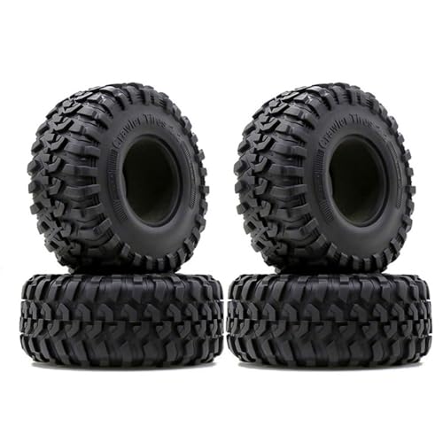 Huaqgu 4PCS Crawler Reifen 2 2'' Rad Reifen Gummi Rock Reifen Set Für 1:8 1:10 Crawler Auto Spielzeug SCX10 90046 Zubehör 1/10 Crawler von Huaqgu
