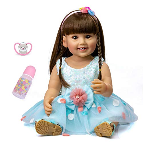 Huaqgu Augen Offenes Blaues Kleid Mädchen Für Realistisches Baby Mädchen Für Waschbar Für Spielzeug Junge Für Spielzeug Babys Spielzeug Kinder Geschenk von Huaqgu