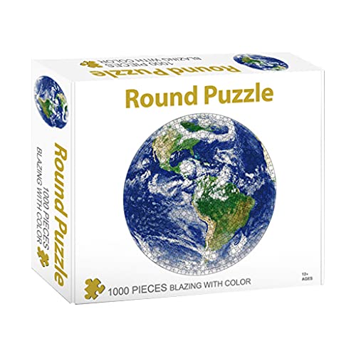 Huaqgu Craft 3D Puzzle 1000 Teile Rundes Puzzle Für Hausdekoration Puzzle Box Für Familienspiel Dekoratives Puzzle Für Erwachsene Puzzles 1000 Teile Erwachsene Puzzlebrett Tragbar von Huaqgu