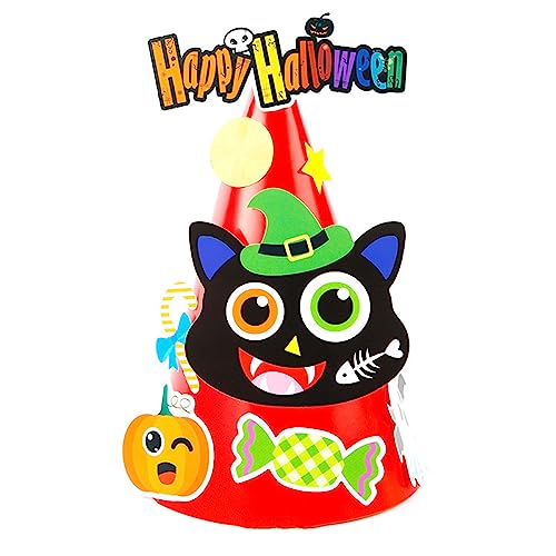 Huaqgu Halloween Spitzmütze Festival Handgefertigter Vorschulhut Material Kunstunterricht Unterrichts Requisiten Kleinkind Feiertagsdekorationen Partyhüte Partyhüte Für Kinder Mitbringsel von Huaqgu