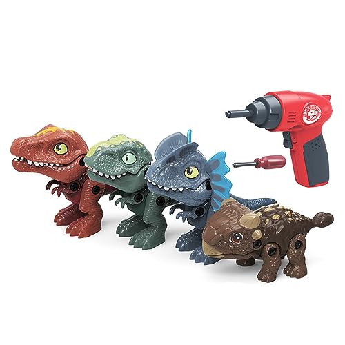Huaqgu Interaktives Tyrannosaurus/Ankylosaurus Demontagespielzeug Für Kinder Tragbares Pädagogisches Schraubenmontage Spielzeugset Dinosaurier Set von Huaqgu