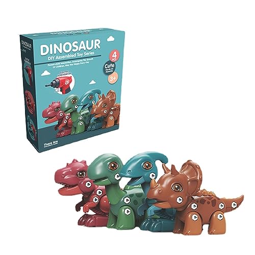 Huaqgu Interaktives Tyrannosaurus/Ankylosaurus Demontagespielzeug Für Kinder Tragbares Pädagogisches Schraubenmontage Spielzeugset Dinosaurier Set von Huaqgu