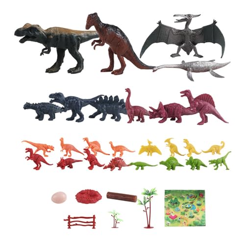 Huaqgu Kinder Dinosaurier Spielzeug Figur Aktivität Für Spielmatte Bäume Realistisches Dinosaurier Spielset Geburtstagsgeschenk Für Jungen Mädchen Dinosaurier Spielzeug Für 2 Jungen Kinder 3-5 von Huaqgu