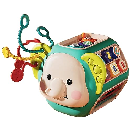 Huaqgu Lernwürfel Musikspielzeug Baby Aktivitätswürfel Sortierspielzeug Kleinkindspielzeug Uhrspielzeug Musiktrommel Früherziehungsspielzeug Sortierspielzeug von Huaqgu