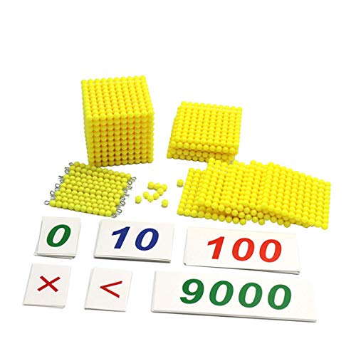 Huaqgu Mathematik Zählspielzeug Perlen Dezimalsystem Lern Requisiten Finger Zähl Brettspiel Für W/Für Aktivität Montessori Aktivität Kinder Frühes Lernen Pädagogischer Holzblock von Huaqgu