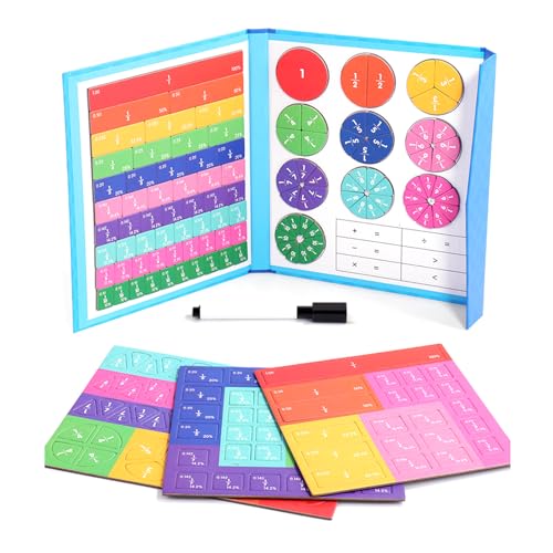 Huaqgu Pädagogische Lernfraktion Lernspielzeug Puzzle Lernspielzeug Für Kinder Entwicklungen Spielzeug Fraktionslernen Lernressource Regenbogenfarbe von Huaqgu