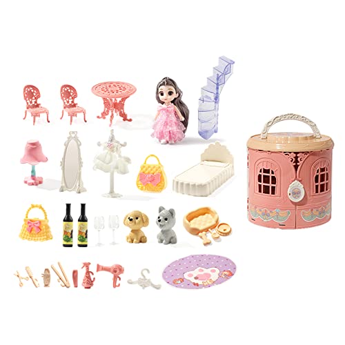 Huaqgu Puppenhaus Mädchen Spielzeug Handtasche Möbel Miniatur Niedliches Puppenhaus Geburtstag Spielzeug Für Kinder Puppenhaus Möbelset Für Kinder Miniatur Für Erwachsene Mädchen von Huaqgu