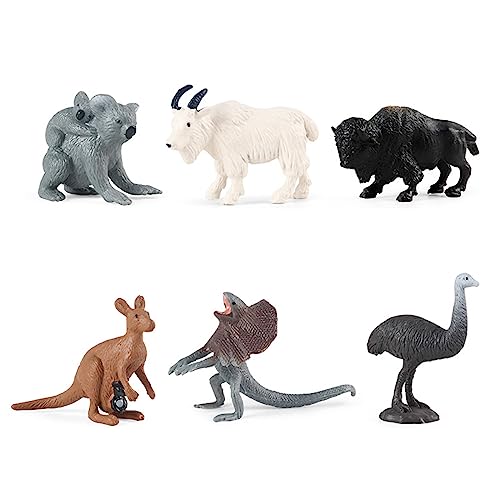 Huaqgu Statisches Tiermodell Actionfigur Bonsai Dekor Spielhaus Layout Hobby Sammlungsfigur Kinderkorbfüllung 6 Stück Kleine Tierfiguren Waldtierfiguren Für Kleinkinder Von 1–3 von Huaqgu