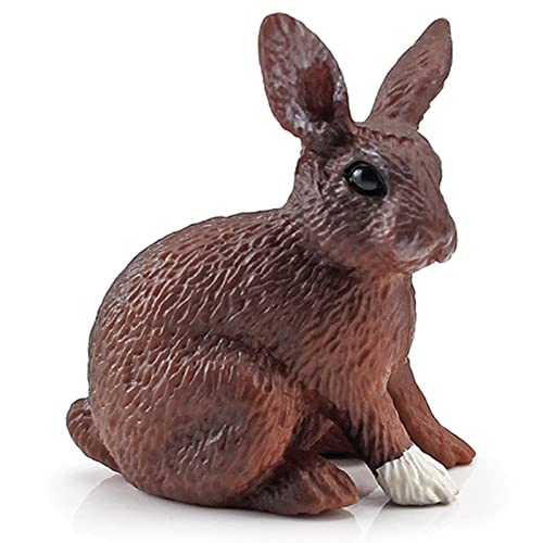 Kaninchenfiguren Realistische Tierwelt Kaninchen Kuchenaufsätze Set Für Kinder Mit Miniatur Gartendekoration Geschenken Realistisches Tiermodell von Huaqgu