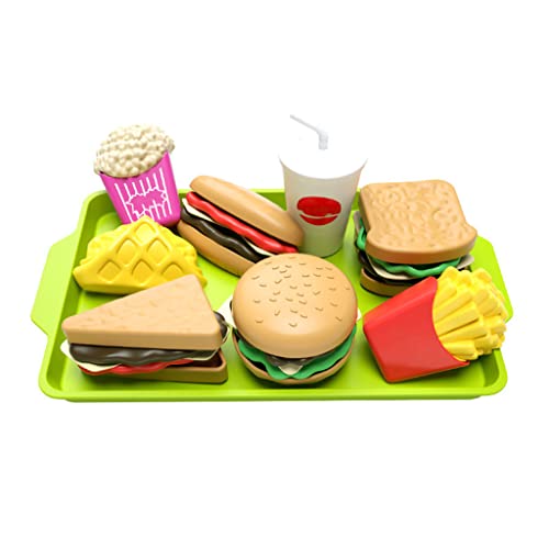 Pretend for Play Miniatur Burger Lernspielzeug Essen Spielzeug Zum Spielen Essen Set Kinderspielzeug Küchenzubehör Pretend Food Für Kleinkinder Aus Holz von Huaqgu