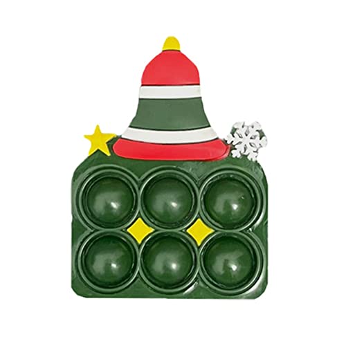 Push Bubble Schlüsselanhänger Weihnachtsanhänger Einfaches Zappelspielzeug Stressabbau Spielzeug Weihnachtsmann Schlüsselanhänger Halloween Spielzeug Kleines Spielzeug von Huaqgu