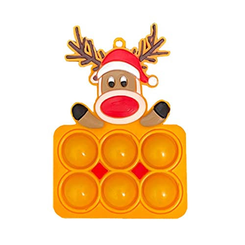 Push Bubble Schlüsselanhänger Weihnachtsanhänger Einfaches Zappelspielzeug Stressabbau Spielzeug Weihnachtsmann Schlüsselanhänger Halloween Spielzeug Kleines Spielzeug von Huaqgu