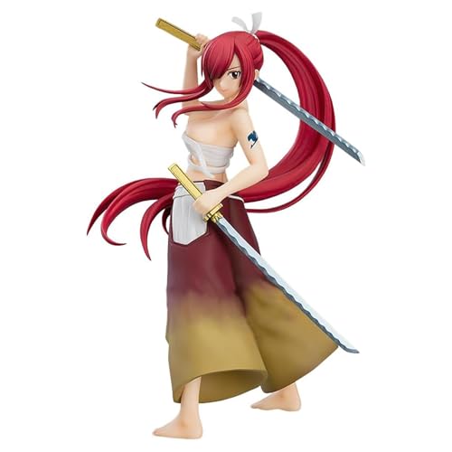Huawealthy Fairy Tail Figur Stehende Pose Dual Wielding Schwerter Anime 17 cm PVC Statue Desktop Dekoration Sammlerstück Modell Dekoration Geschenk für Fans Huawealthy Fairy Tail Figur Stehende Pose Dual Wielding Schwerter Anime 17 cm PVC Statue Desktop Dekoration Sammlerstück Modell Dekoration Geschenk für Fans von Huawealthy