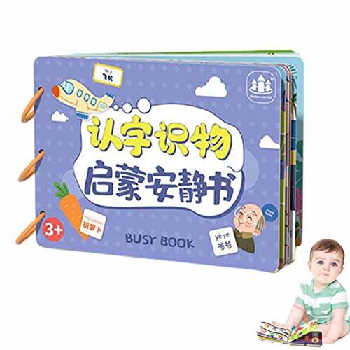 Huaxingda Sensorisches Spielzeug-Aktivitätsbrett - Lernbuch Montessori Board - Interaktives Spielzeug, frühes Lernspielzeug für Kinder ab 3 Jahren von Huaxingda