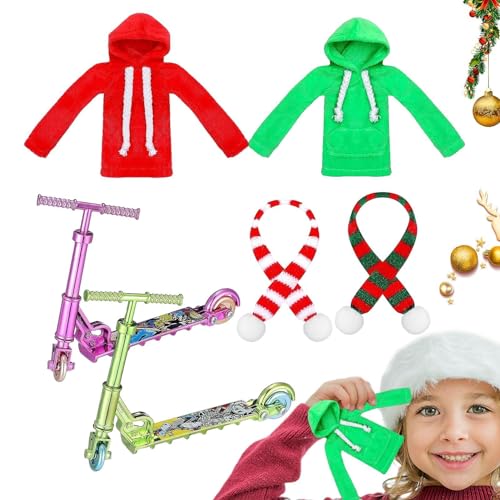 Huaxingda Weihnachtselfen-Puppenzubehör | Weihnachtselfen-Zubehör-Kleidungsset für Puppen | Winter-Weihnachts-Elfen-Accessoires, Kleidung für Jungen und Mädchen, Kinder von Huaxingda