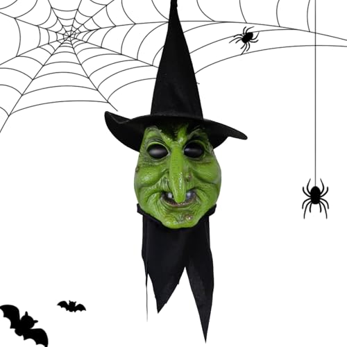 Huayeex Halloween Hexen Dekorationen - Unheimliche Leuchtende Hexen Wanddeko | Scherzartikel Mit Licht Und Ton Für Partyzubehör Halloween Dekoration Innenbereich von Huayeex