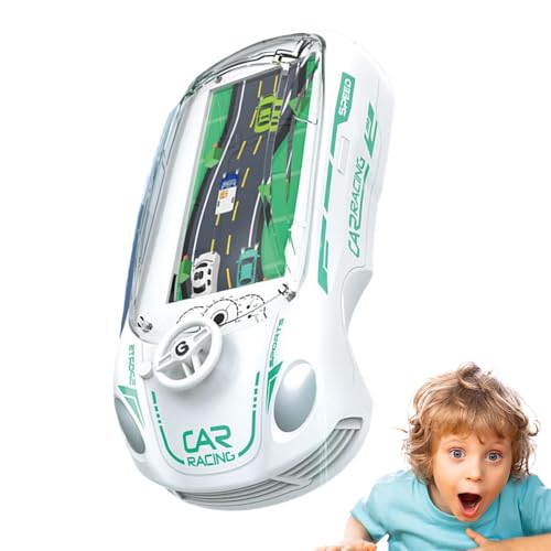 Huayeex Kinder Handheld -Autospiele, Handheld -Spielekonsole für Kinder,Rennwagen Handheld Machine | Interaktives Bildungsfahrzeug für Kinder für Kinder Kinder Kleinkind Teenager Mädchen Junge von Huayeex