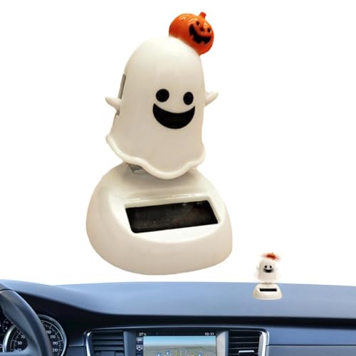 Huayeex Solar Wackelköpfe Figuren Halloween, Tanzender Geist, solarbetriebener Halloween-Wackelkopf, Niedliche Auto-Armaturenbrett-Dekorationen, automatische Halloween-Kopfschütteln-Ornament-Figuren Huayeex Solar Wackelköpfe Figuren Halloween, Tanzender Geist, solarbetriebener Halloween-Wackelkopf, Niedliche Auto-Armaturenbrett-Dekorationen, automatische Halloween-Kopfschütteln-Ornament-Figuren von Huayeex