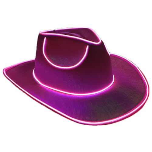 Leuchtender Cowboyhut, Led Cowboyhut, Kopfbedeckung Cowboyhut, Glitzernder Cowboyhut, Cowboy Neon Hut - Kabelloser Led Disco Cowboy Hut, LED Hut Leuchtet Im Dunkeln Für Neon Nachtclub Party Zubehör Leuchtender Cowboyhut, Led Cowboyhut, Kopfbedeckung Cowboyhut, Glitzernder Cowboyhut, Cowboy Neon Hut - Kabelloser Led Disco Cowboy Hut, LED Hut Leuchtet Im Dunkeln Für Neon Nachtclub Party Zubehör von Huayeex