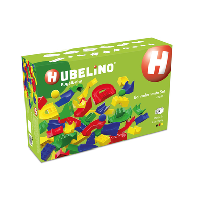 HUBELINO® Kugelbahn - 128-teiliges Bahnelemente-Set von Hubelino®