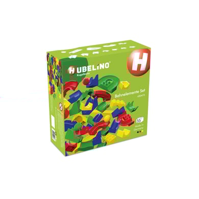 HUBELINO® Kugelbahn Bahnelemente Set, 55-teilig von Hubelino