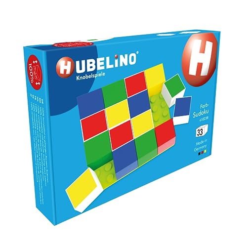 Hubelino Knobelspiel #410238 Farb-Sudoku für Kinder ab 5 Jahren, kompatibel mit Bausteinen Anderer Hersteller von Hubelino