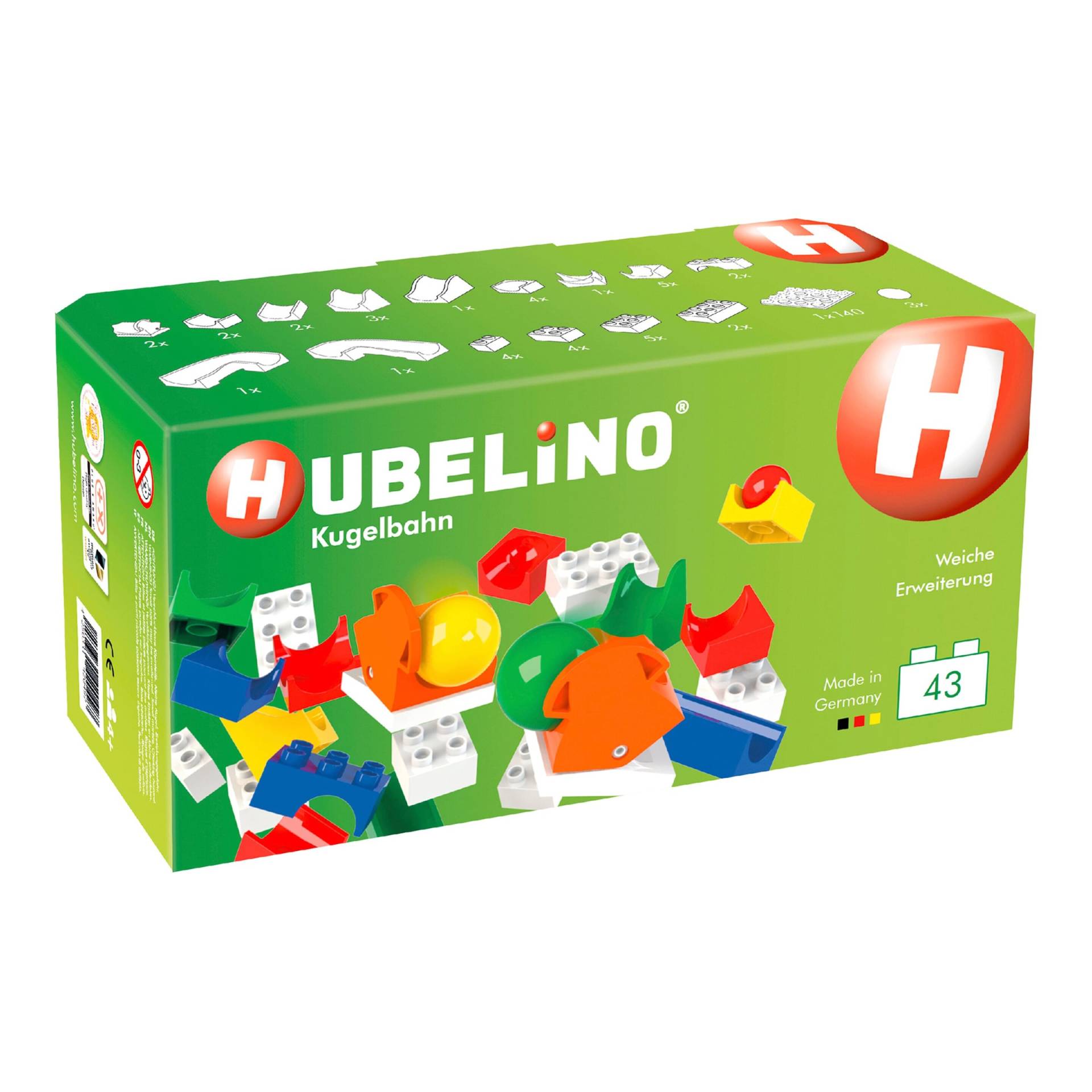 Hubelino Kugelbahn Erweiterung Weiche 43-tlg. Hubelino Kugelbahn Erweiterung Weiche 43-tlg. von Hubelino