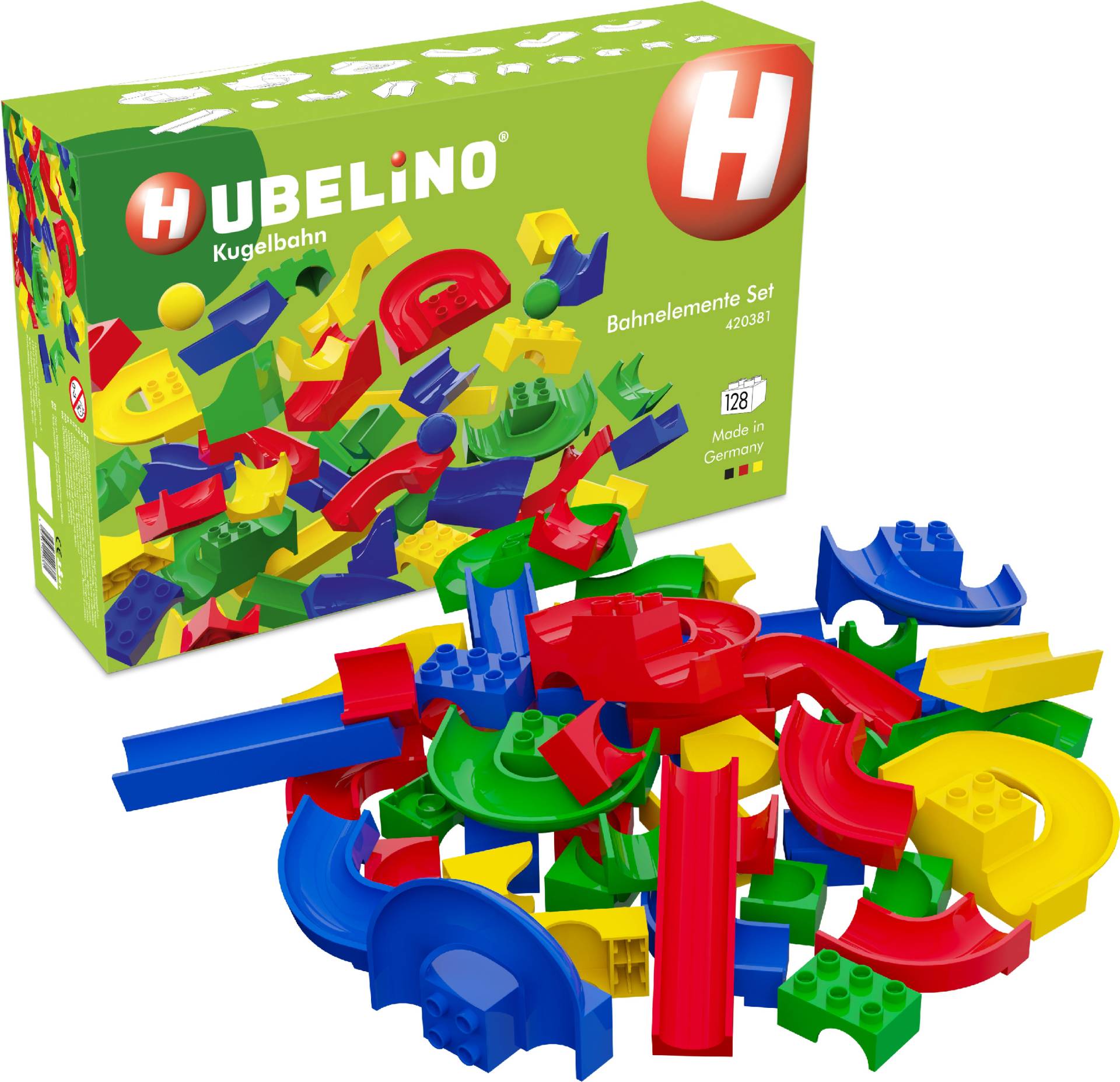 Hubelino Kugelbahnelemente Set 128 Teile von Hubelino