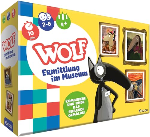 AUZOU Wolf - Ermittlung im Museum Kinderspiel, ab 4 Jahren von Huch & Friends
