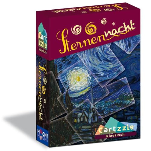 HUCH!, Cartzzle Sternennacht & Schlafzimmer in Arles, Gesellschaftsspiel mit außergewöhnlichem Kartendesign, Puzzle-Kunstwerk zum Legen und Entdecken, Für 1–2 Spieler ab 8 Jahren von HUCH!