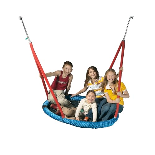 Huck Seiltechnik Schaukelsitz Vogelnest | DIN EN 1176 | Ø 120 cm | Für Sand, Kies, Rindenmulch, Holzschnitzel | Max. 320 kg | Stahlseil-Gliedermatte | Inkl. Aufhängekette Huck Seiltechnik Schaukelsitz Vogelnest | DIN EN 1176 | Ø 120 cm | Für Sand, Kies, Rindenmulch, Holzschnitzel | Max. 320 kg | Stahlseil-Gliedermatte | Inkl. Aufhängekette von Huck Seiltechnik