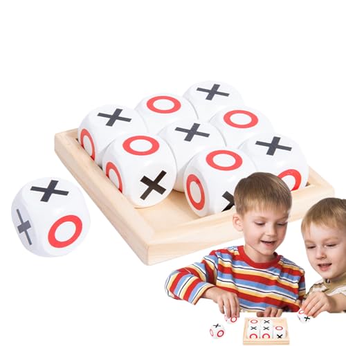 Hudhowks IQ XOXO-Spiel,XO-Spiel,X & O Brettspiel aus Holz | Pädagogische Brettspiele, interaktive Strategie-Rätsel, lustige Spiele für Kinder, Geschenktütenfüller von Hudhowks
