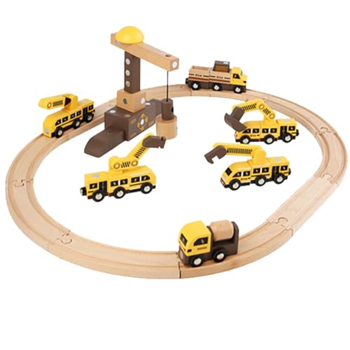 Hudhowks Kinderautobahn,Autobahnset - Rail Track Puzzle Aufklärung Zusammenbau Zugspielzeug - Feinmotorik-Spielzeug, Lernspielzeug, magnetisches Eltern-Kind-Spielzeug für Kinder und Mädchen von Hudhowks