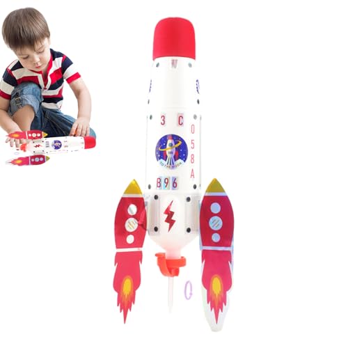 Hudhowks Raketen-Wissenschaftsbausatz, Spielzeug für wissenschaftliche Experimente, Pädagogische Wissenschaftsspielzeuge für Kinder, Kunst und Handwerk, Mint-Aktivitäten, handgefertigte Lern- und von Hudhowks