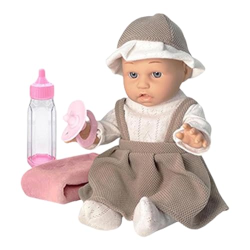 Hudhowks Wiedergeborene Babys, wiedergeborene Kleinkinder - Wiedergeborene Babypuppe,Reborn Babies-Puppen, 12-Zoll-Reborn-Puppenspielzeug für Kleinkinder mit Kleidung, Flasche und Schnuller von Hudhowks