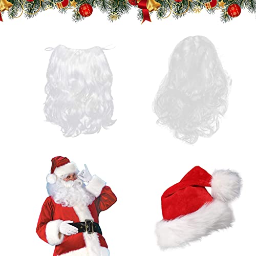 Weihnachtsmann Perücke Bart Santa Claus, Weihnachtsmann Nikolaus Perücke und Bart Set, Weihnachtsmann Mütze mit Bart und Stylischer, Weihnachtsmannmütze mit Bart und Perücke, Nikolaus, Weihnachten Weihnachtsmann Perücke Bart Santa Claus, Weihnachtsmann Nikolaus Perücke und Bart Set, Weihnachtsmann Mütze mit Bart und Stylischer, Weihnachtsmannmütze mit Bart und Perücke, Nikolaus, Weihnachten von Hudiepan